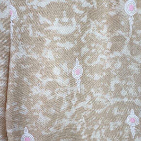 Nancy Bolen City Girl Sahara Denim Pants Tan Tie‎ Dye Zebra 10 Cropped Boho NWT - Picture 3 of 15